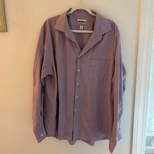 Van Heusen Purple & White Button Down Shirt